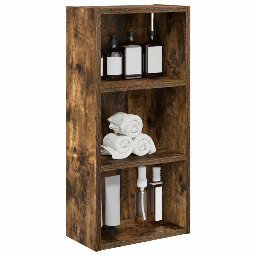 vidaXL Szafka ścienna łazienkowa Dąb Wędzony 30 x 16 x 62,5 cm