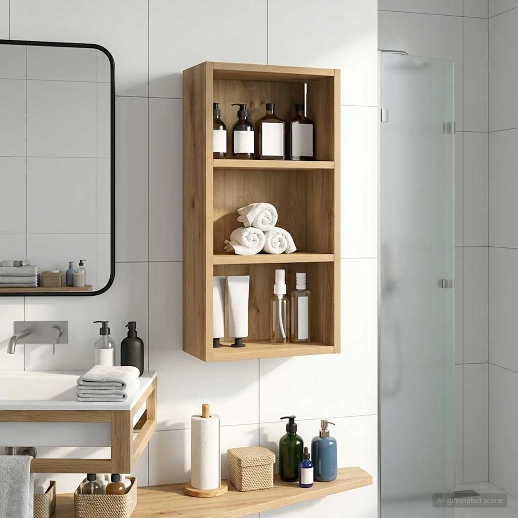 vidaXL Szafka ścienna łazienkowa Dąb rzemieślniczy 30 x 16 x 62,5 cm