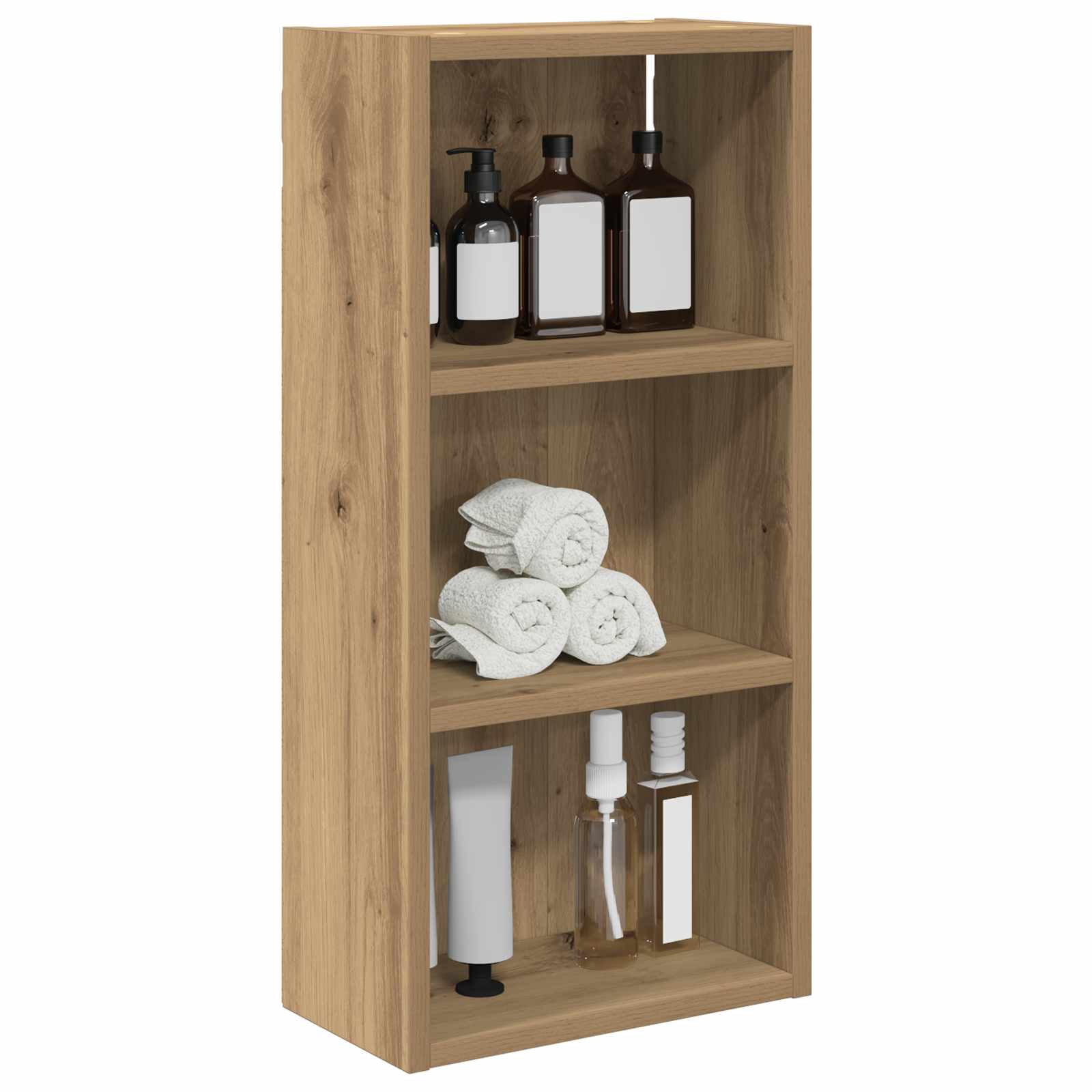 vidaXL Szafka ścienna łazienkowa Dąb rzemieślniczy 30 x 16 x 62,5 cm