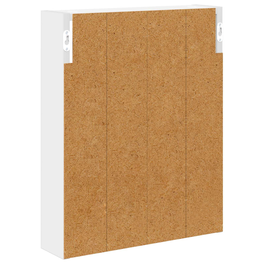 vidaXL Szafka ścienna łazienkowa z półką Biały 40 x 10 x 50 cm