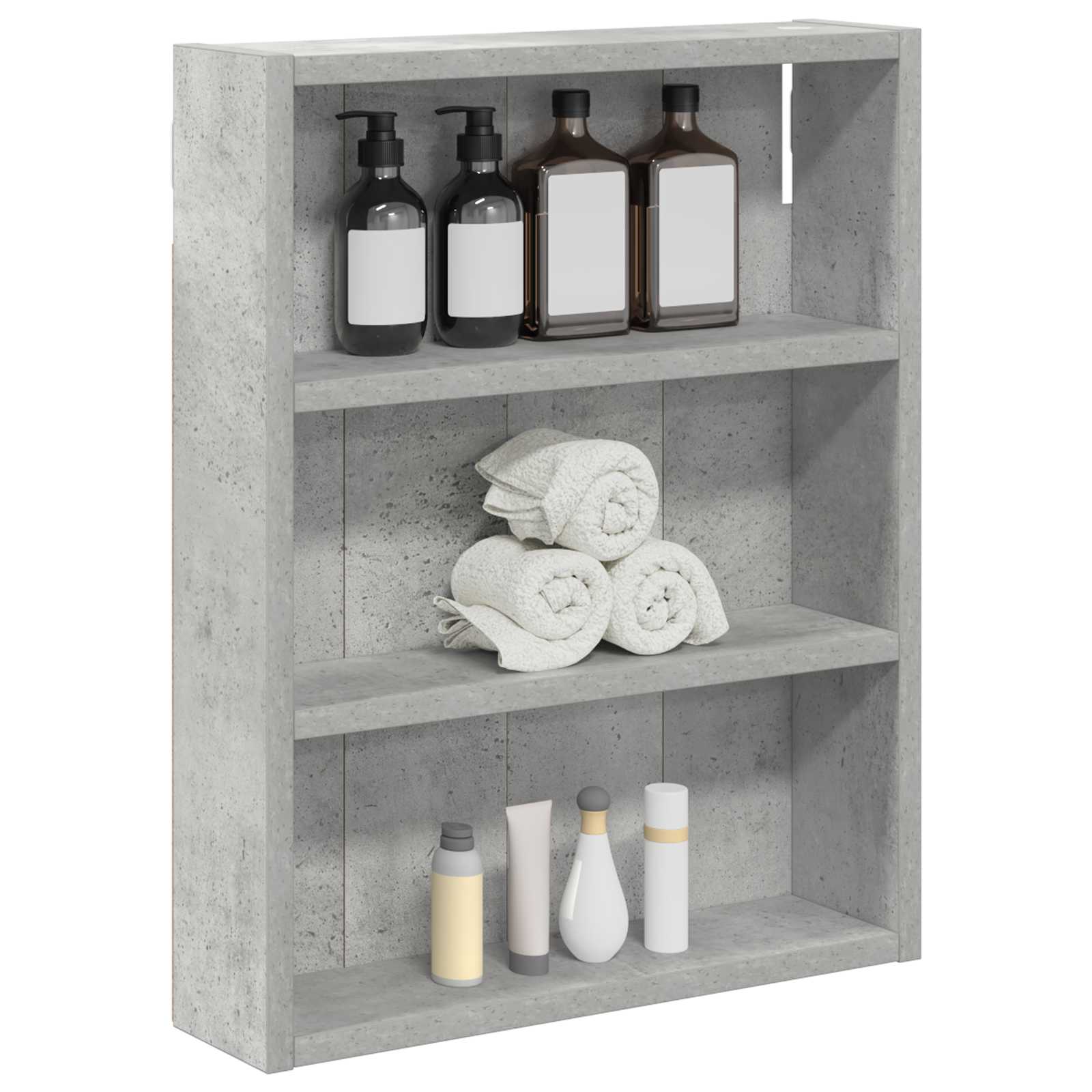 vidaXL Szafka ścienna łazienkowa Betonowy Szary 40 x 10 x 50 cm