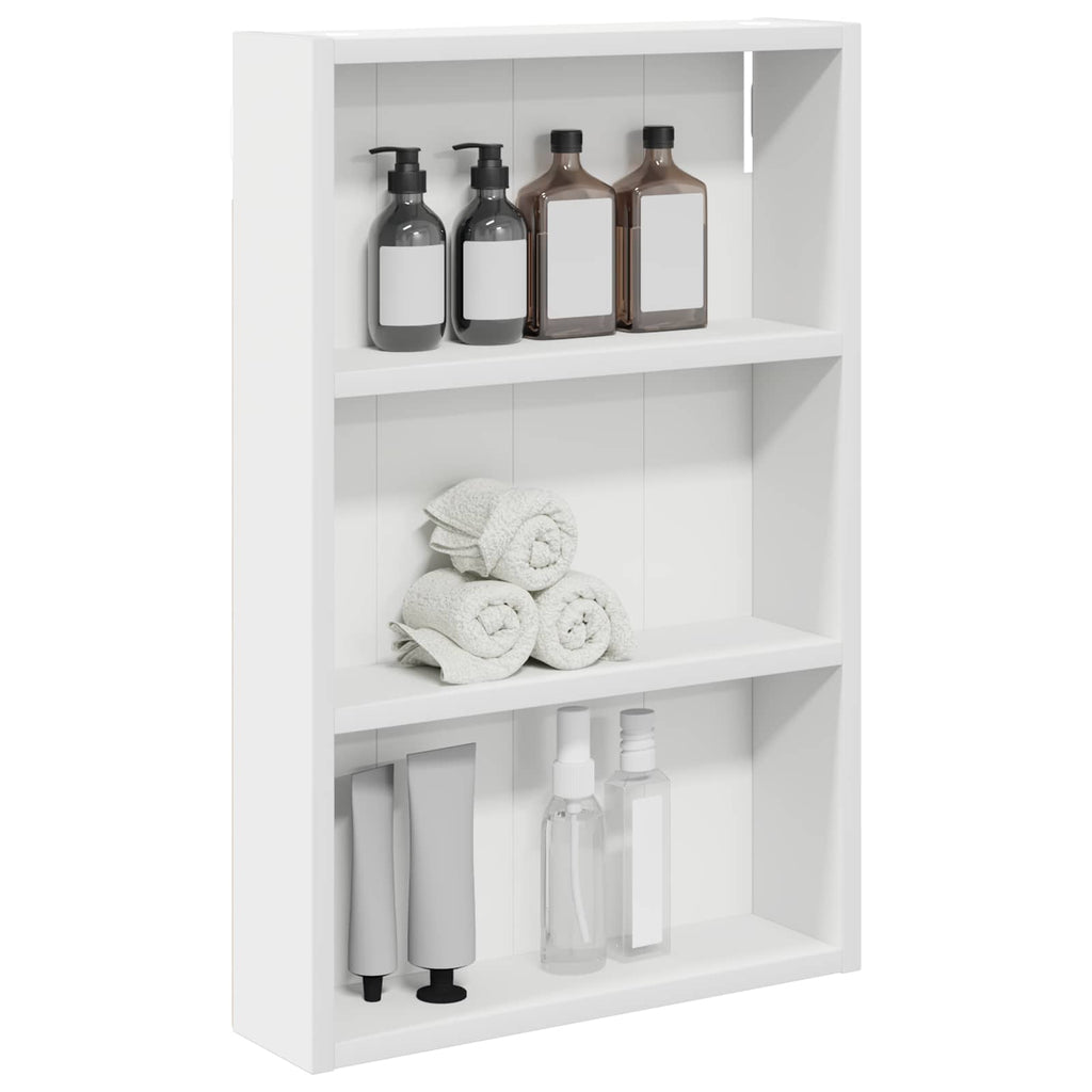 vidaXL Szafka ścienna łazienkowa z półką Biały 40 x 10 x 60,5 cm