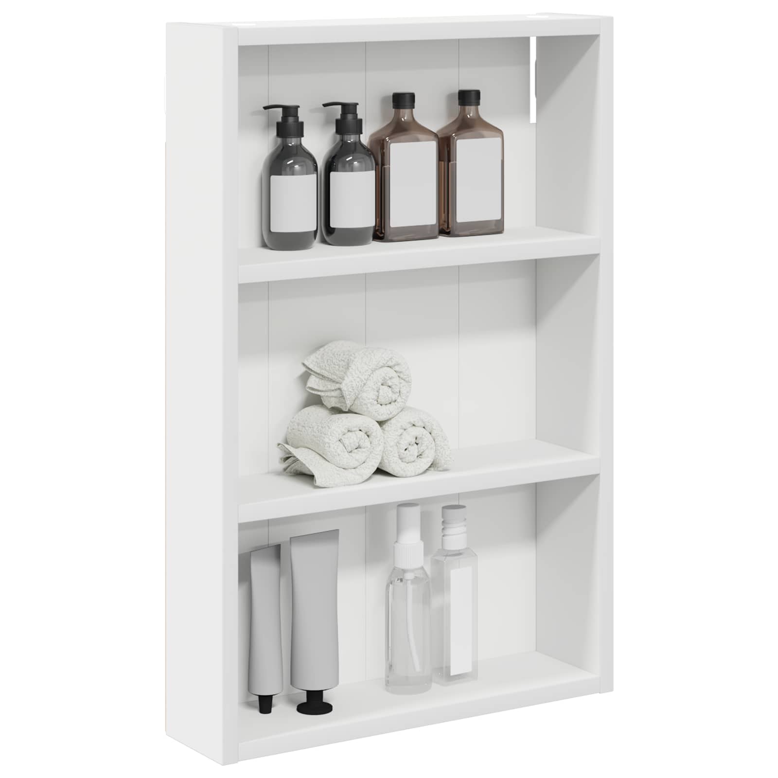 vidaXL Szafka ścienna łazienkowa z półką Biały 40 x 10 x 60,5 cm