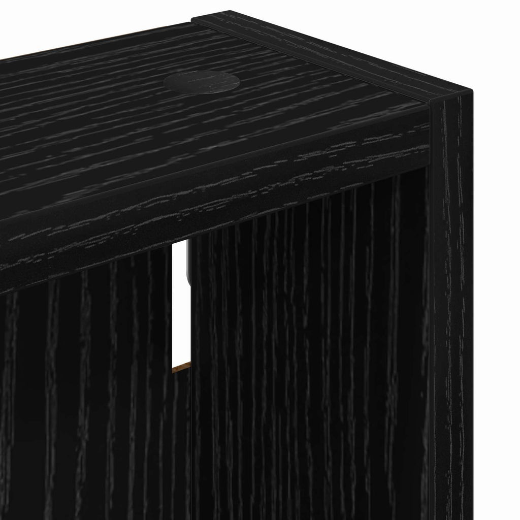 vidaXL Szafka ścienna łazienkowa z półką Czarny Dąb 40 x 10 x 60,5 cm