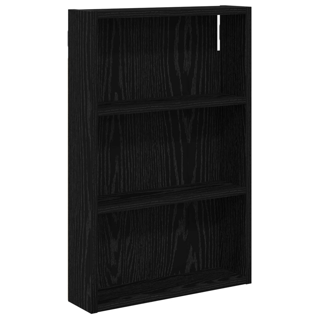 vidaXL Szafka ścienna łazienkowa z półką Czarny Dąb 40 x 10 x 60,5 cm