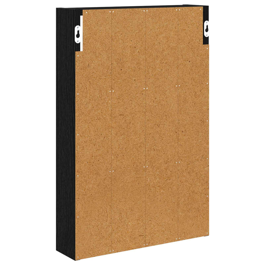 vidaXL Szafka ścienna łazienkowa z półką Czarny Dąb 40 x 10 x 60,5 cm