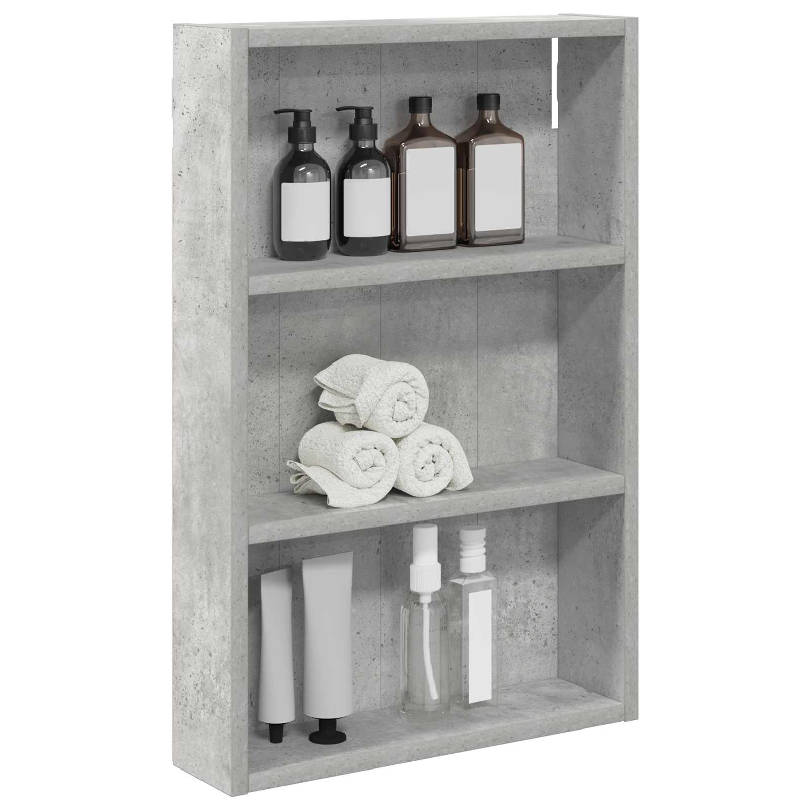 vidaXL Szafka ścienna łazienkowa Betonowy Szary 40 x 10 x 60,5 cm