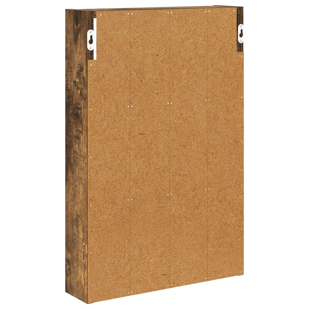 vidaXL Szafka ścienna łazienkowa z półką Dąb Wędzony 40 x 10 x 60,5 cm