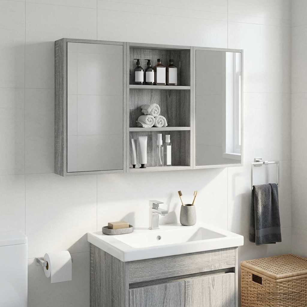 vidaXL Szafka ścienna łazienkowa Szary Sonoma 40 x 10 x 60,5 cm