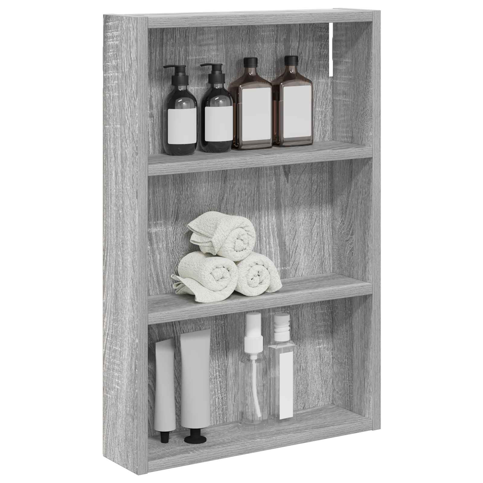 vidaXL Szafka ścienna łazienkowa Szary Sonoma 40 x 10 x 60,5 cm