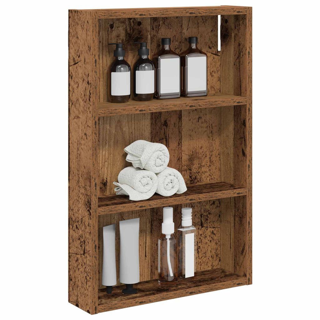 vidaXL Szafka ścienna łazienkowa Stare drewno 40 x 10 x 60,5 cm