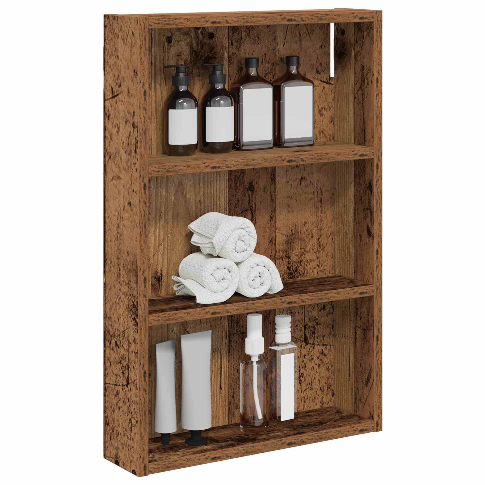 vidaXL Szafka ścienna łazienkowa Stare drewno 40 x 10 x 60,5 cm