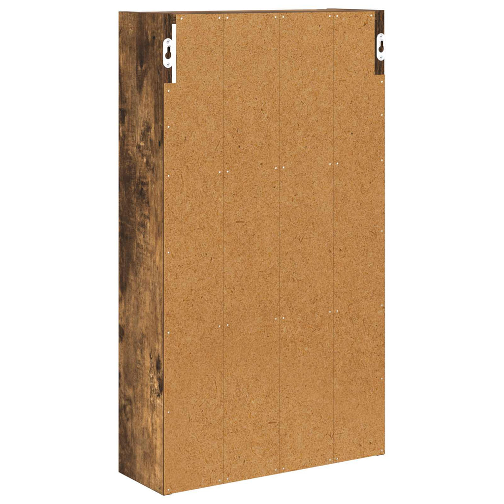 vidaXL Szafka ścienna łazienkowa z półką Dąb Wędzony 40 x 14 x 70 cm