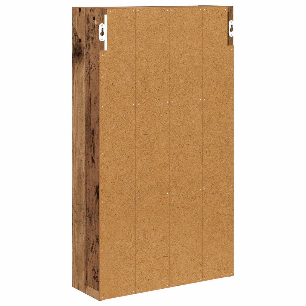 vidaXL Szafka ścienna łazienkowa z półką Stare drewno 40 x 14 x 70 cm