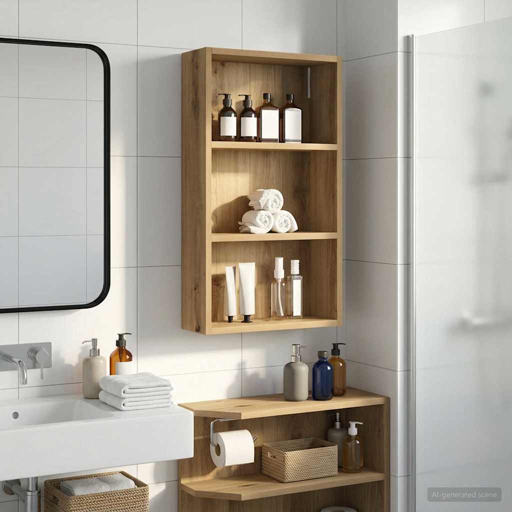vidaXL Szafka ścienna łazienkowa Dąb rzemieślniczy 40 x 14 x 70 cm