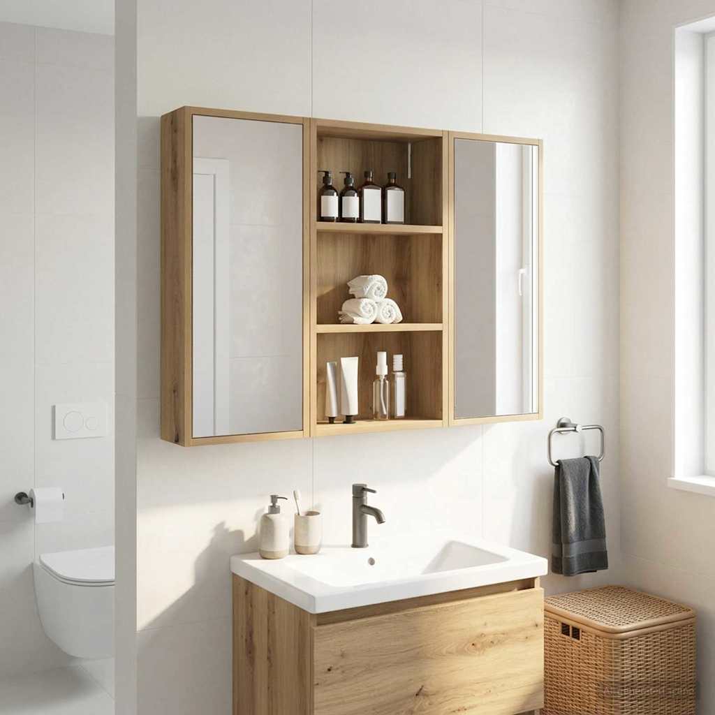vidaXL Szafka ścienna łazienkowa Dąb rzemieślniczy 40 x 14 x 70 cm