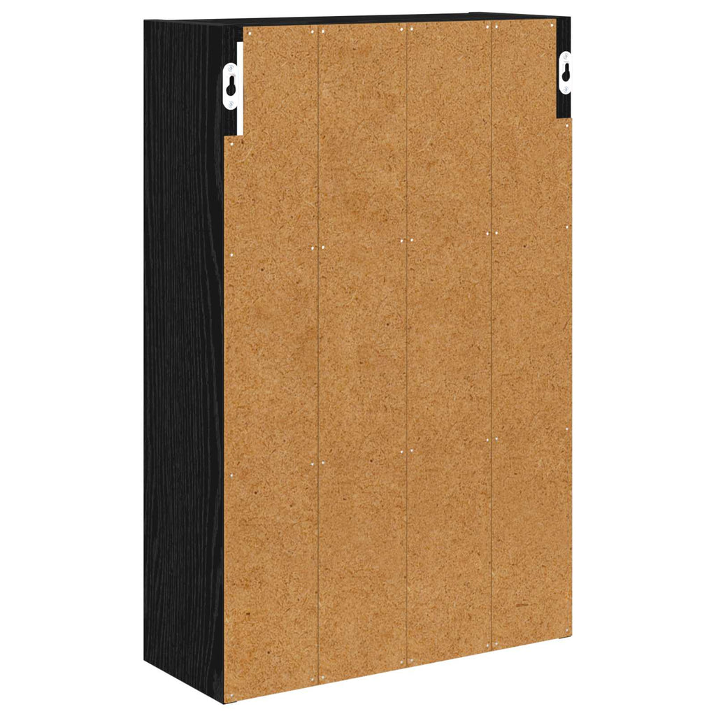 vidaXL Szafka ścienna łazienkowa z półką Czarny Dąb 40 x 16 x 62,5 cm