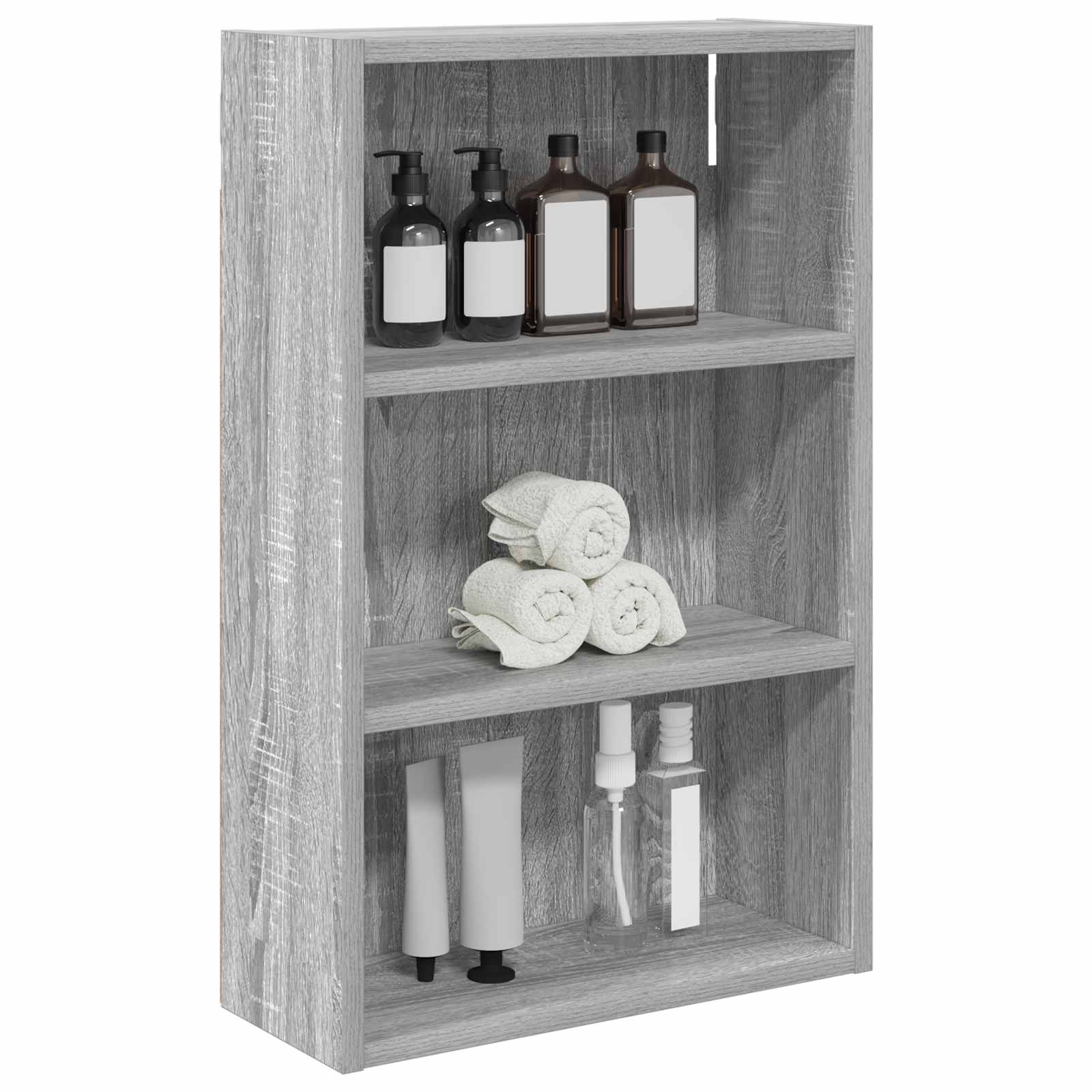 vidaXL Szafka ścienna łazienkowa Szary Sonoma 40 x 16 x 62,5 cm