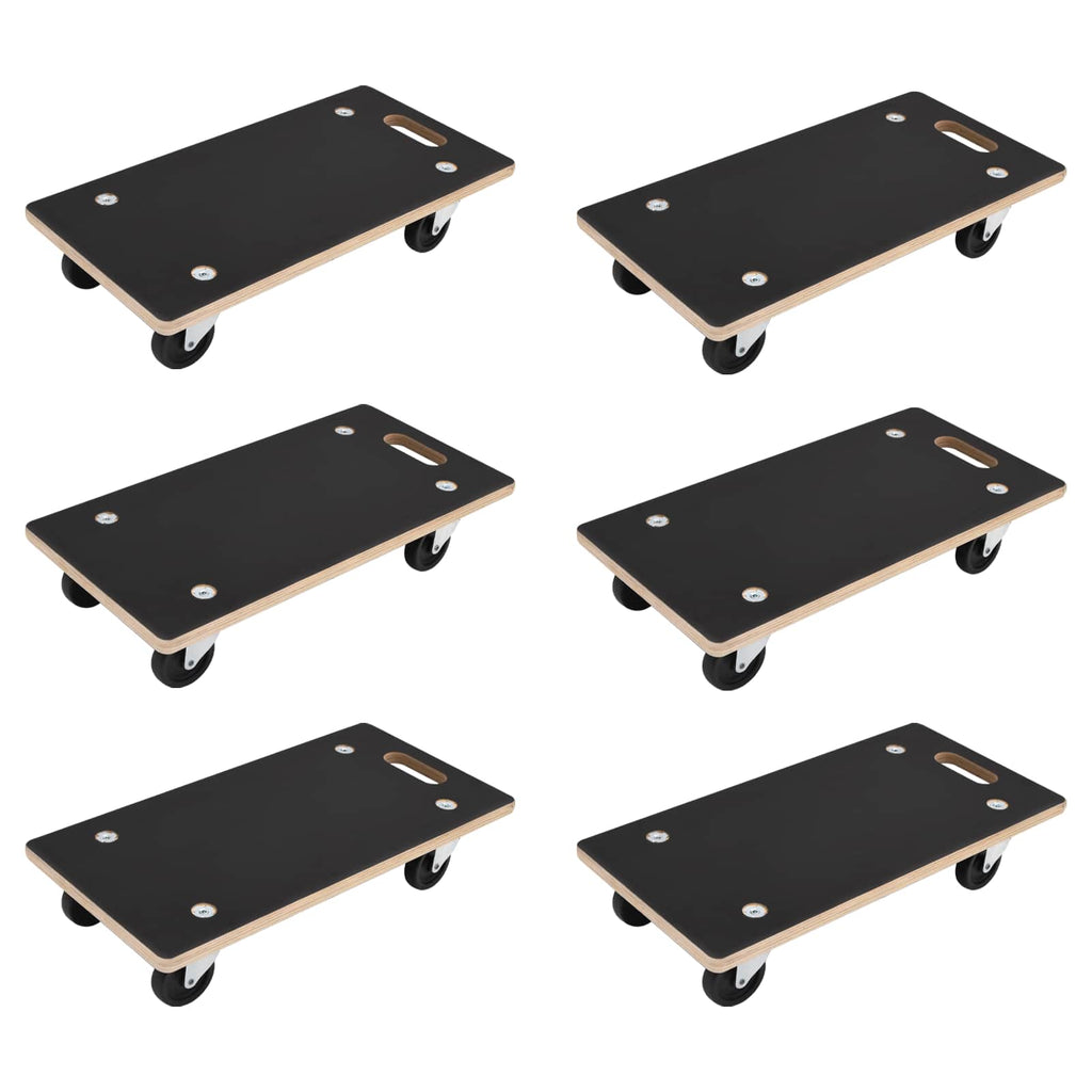 vidaXL Wózek transportowy 6 pcs Szary sklejka