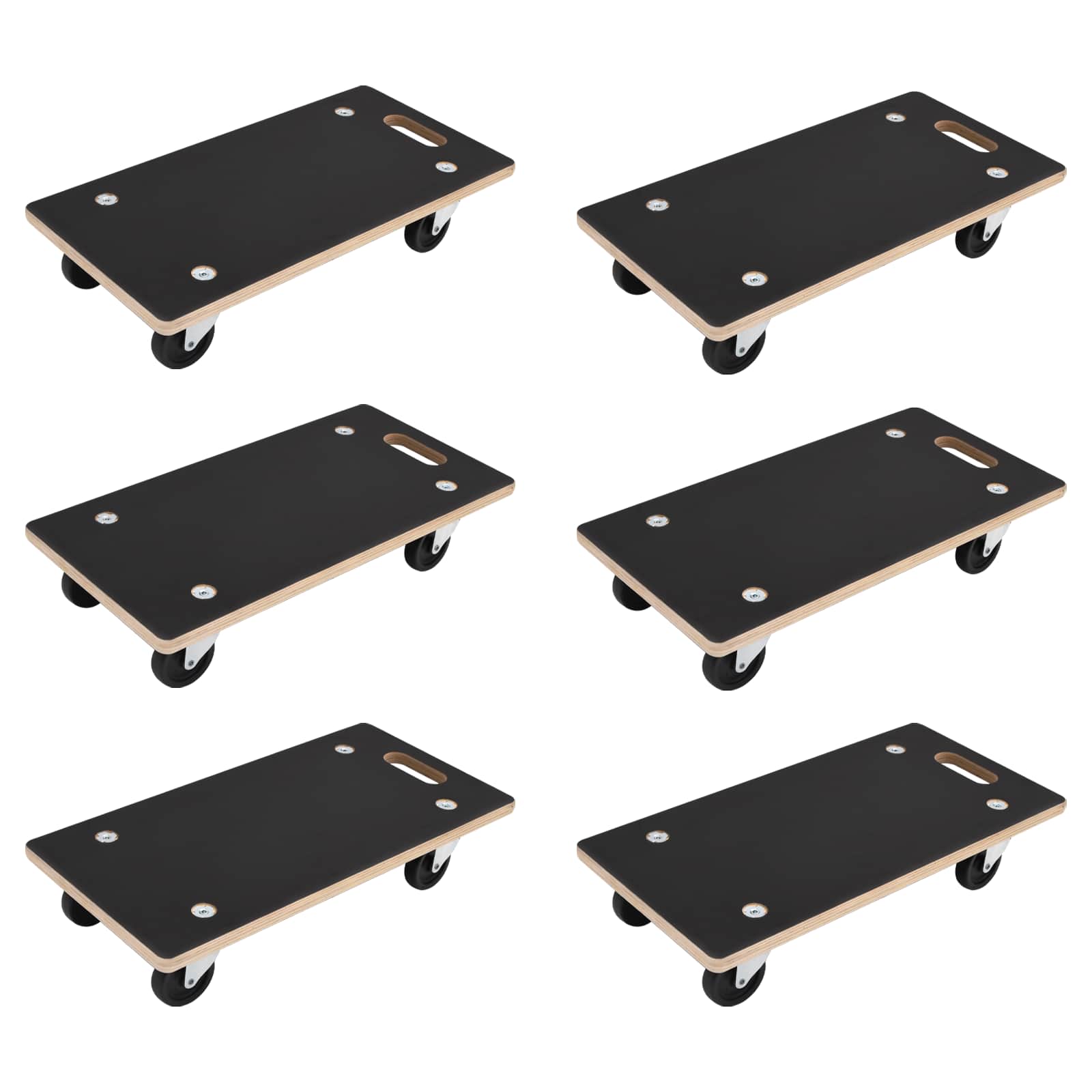 vidaXL Wózek transportowy 6 pcs Szary sklejka