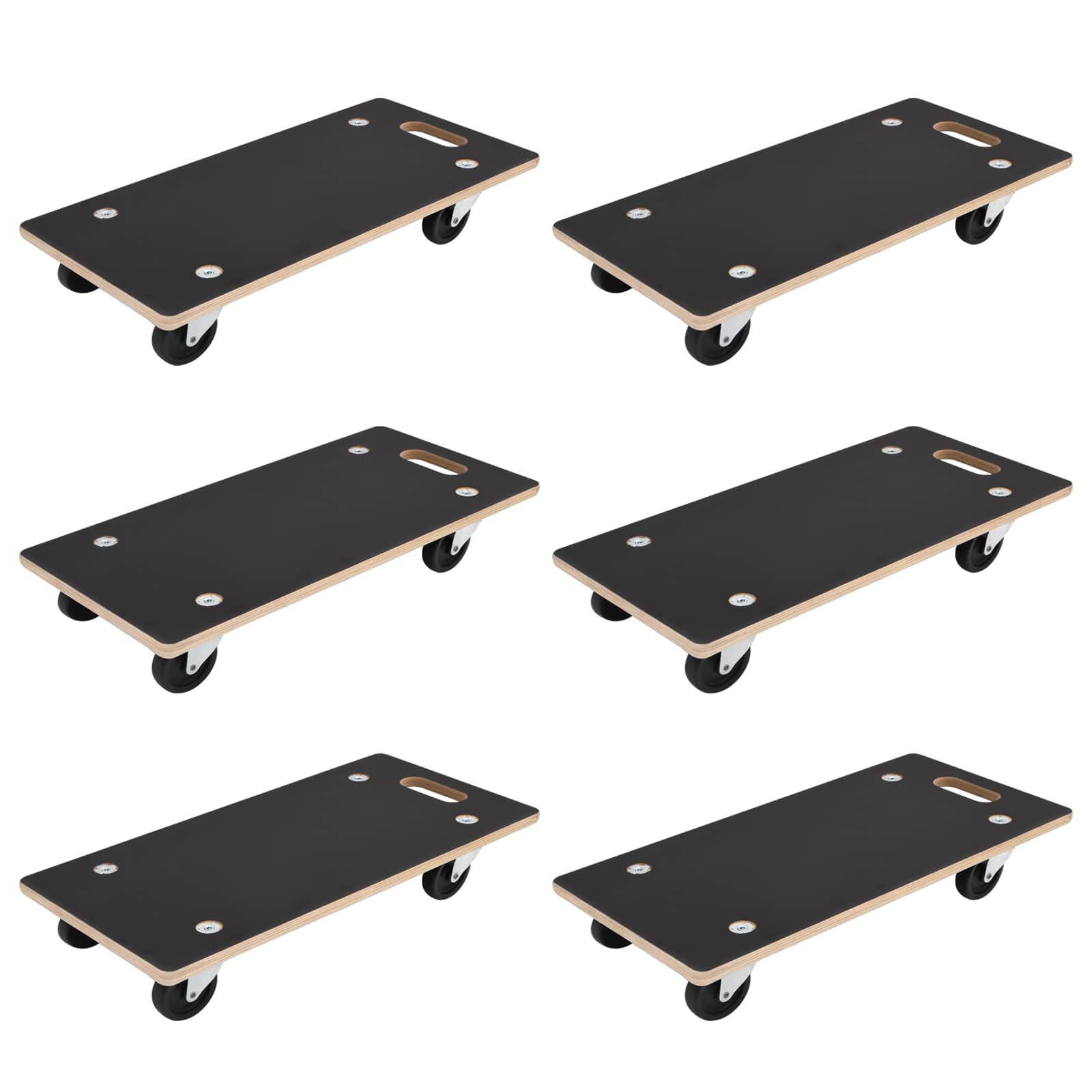 vidaXL Wózek transportowy 6 pcs Szary sklejka