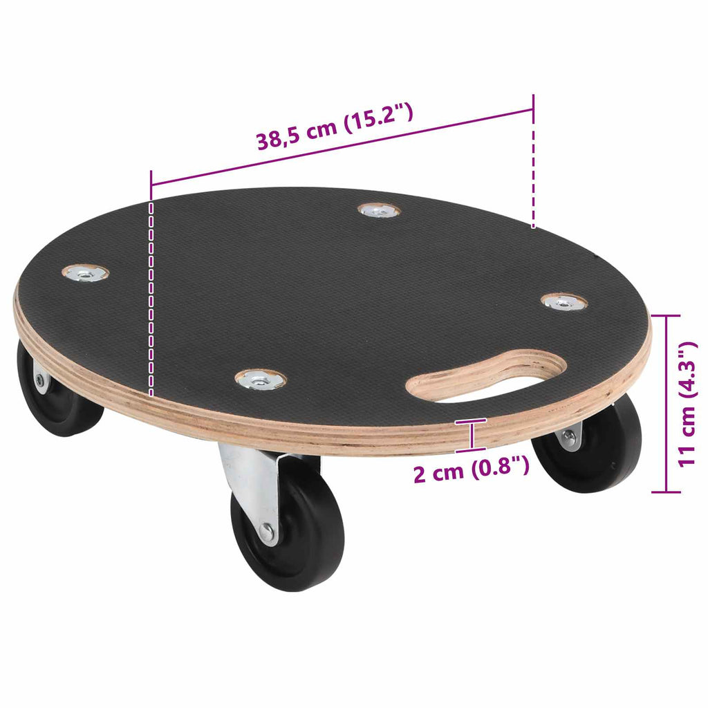 vidaXL Wózek transportowy 6 pcs Szary sklejka
