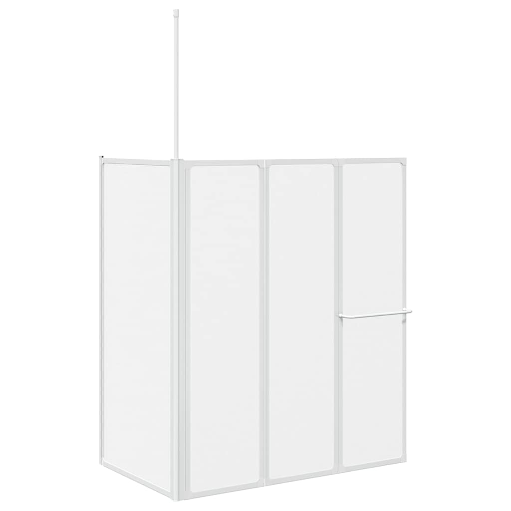 vidaXL Ekran do kąpieli Mrożone 120 x 70 x 137 cm Aluminium