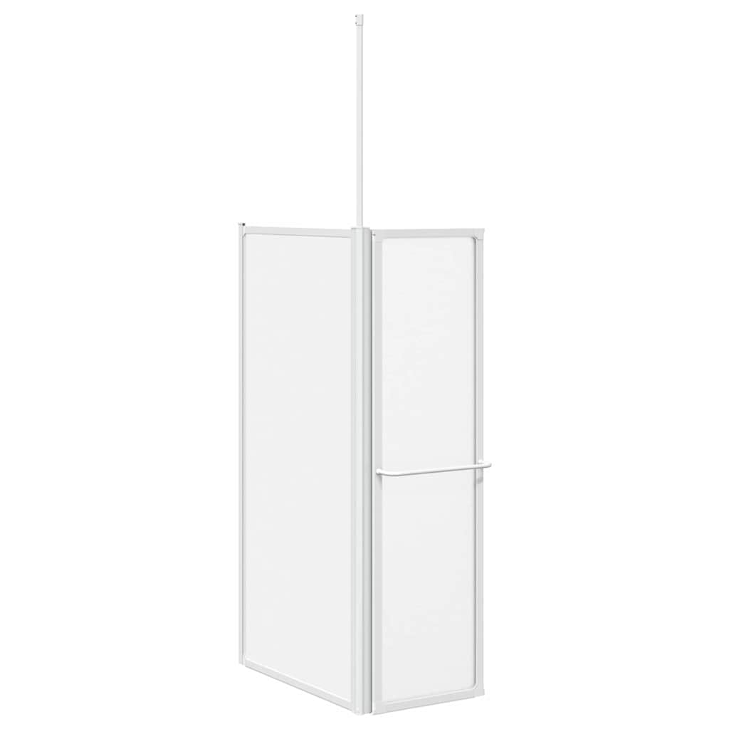 vidaXL Ekran do kąpieli Mrożone 120 x 70 x 137 cm Aluminium