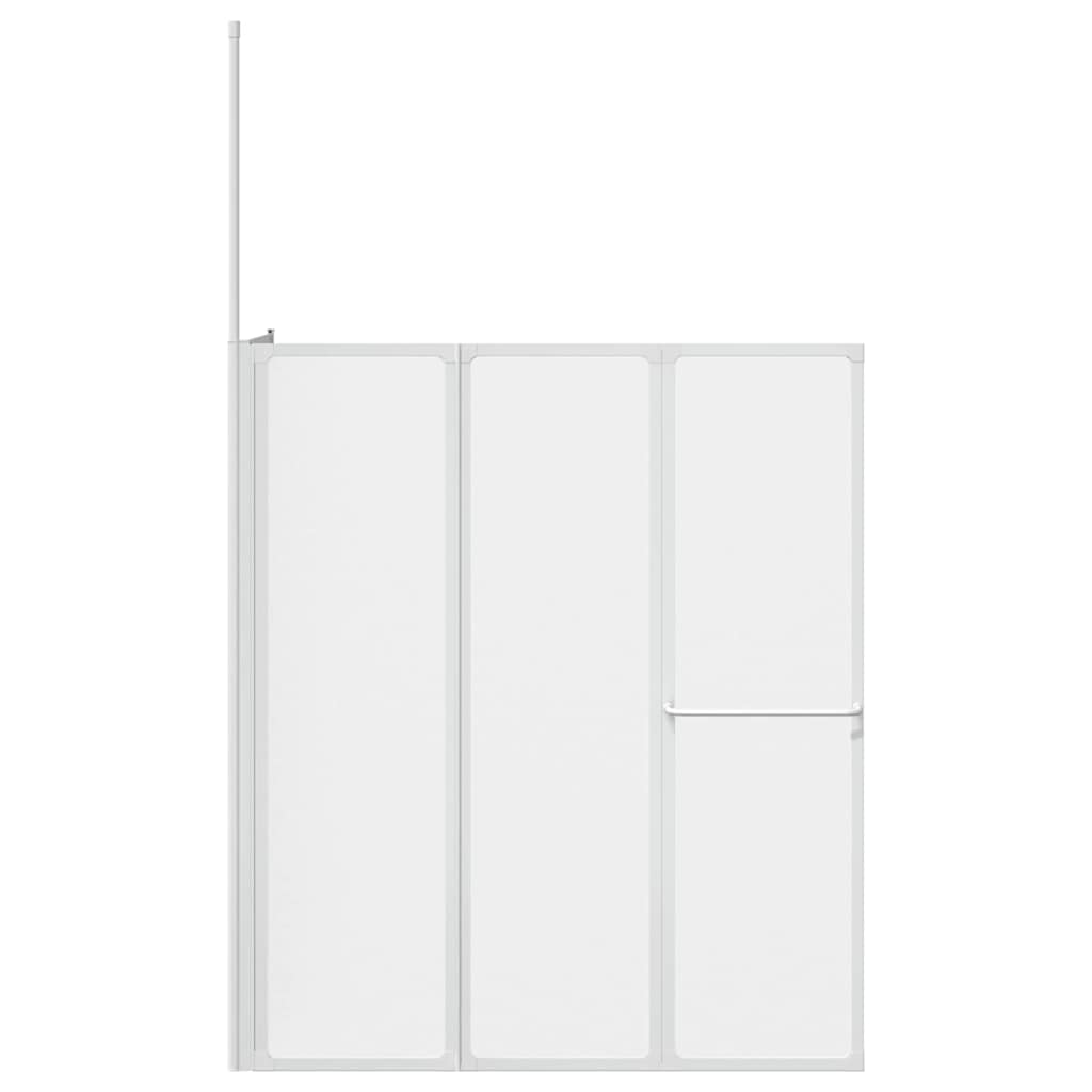vidaXL Ekran do kąpieli Mrożone 120 x 70 x 137 cm Aluminium