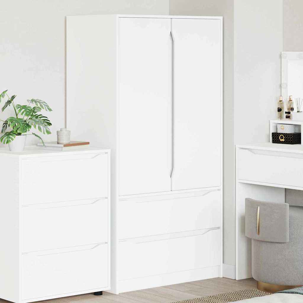 vidaXL Garderoba Biały 79,5 x 49 x 156 cm Drewno inżynieryjne