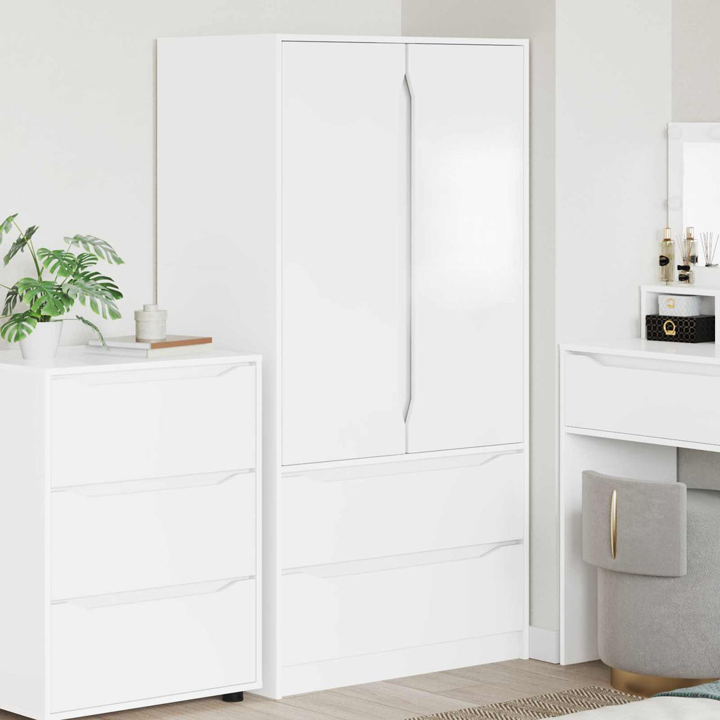 vidaXL Garderoba Biały 79,5 x 49 x 156 cm Drewno inżynieryjne