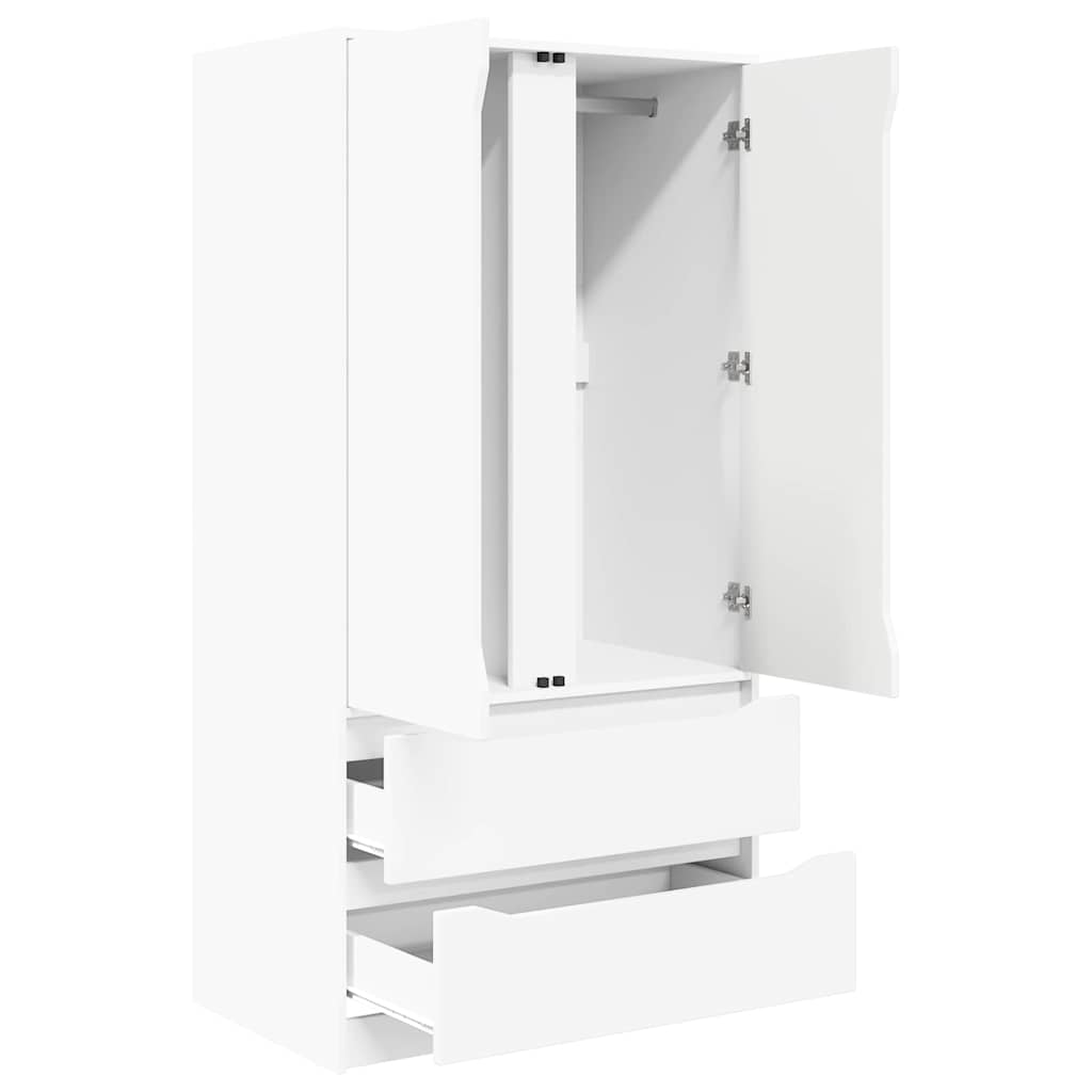 vidaXL Garderoba Biały 79,5 x 49 x 156 cm Drewno inżynieryjne