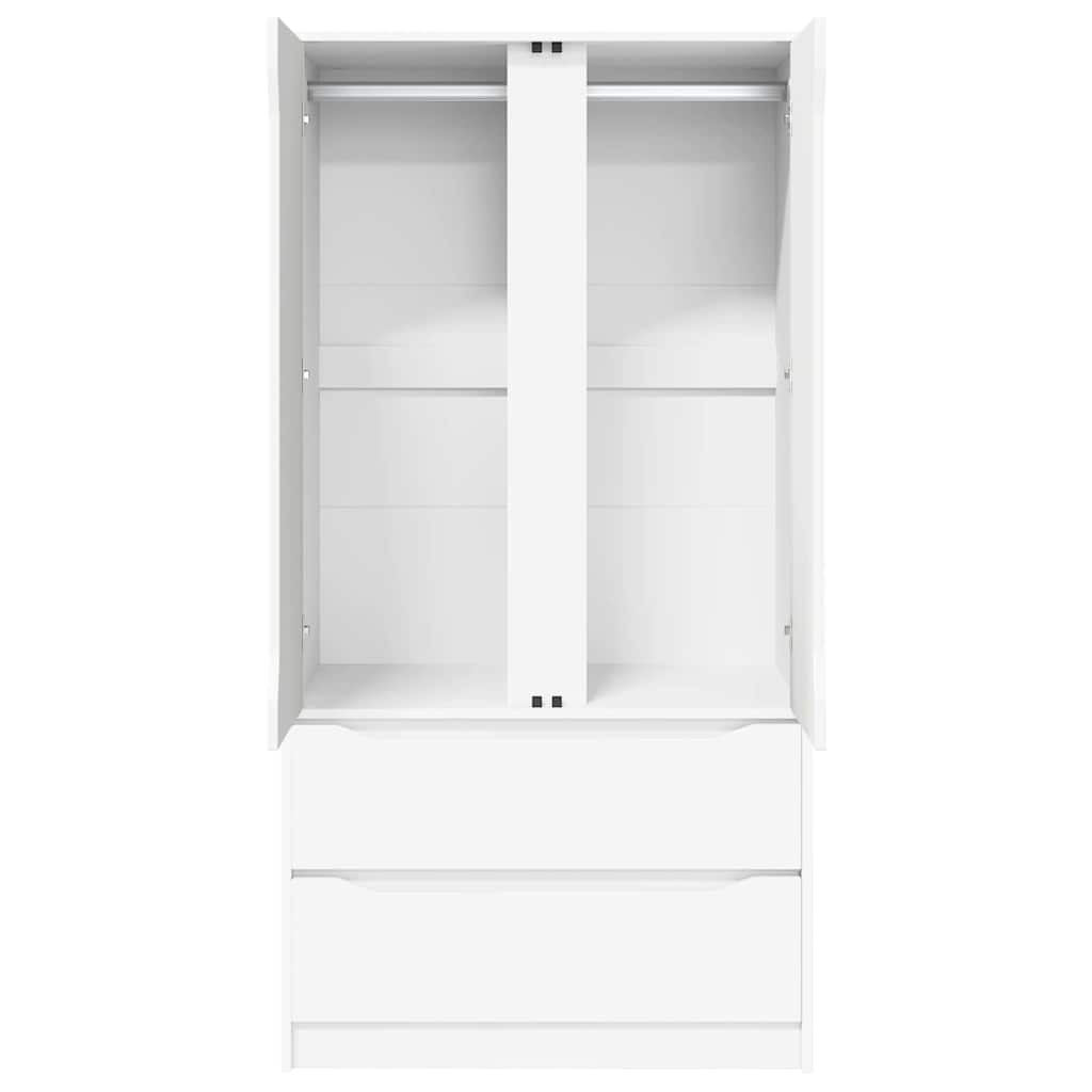 vidaXL Garderoba Biały 79,5 x 49 x 156 cm Drewno inżynieryjne