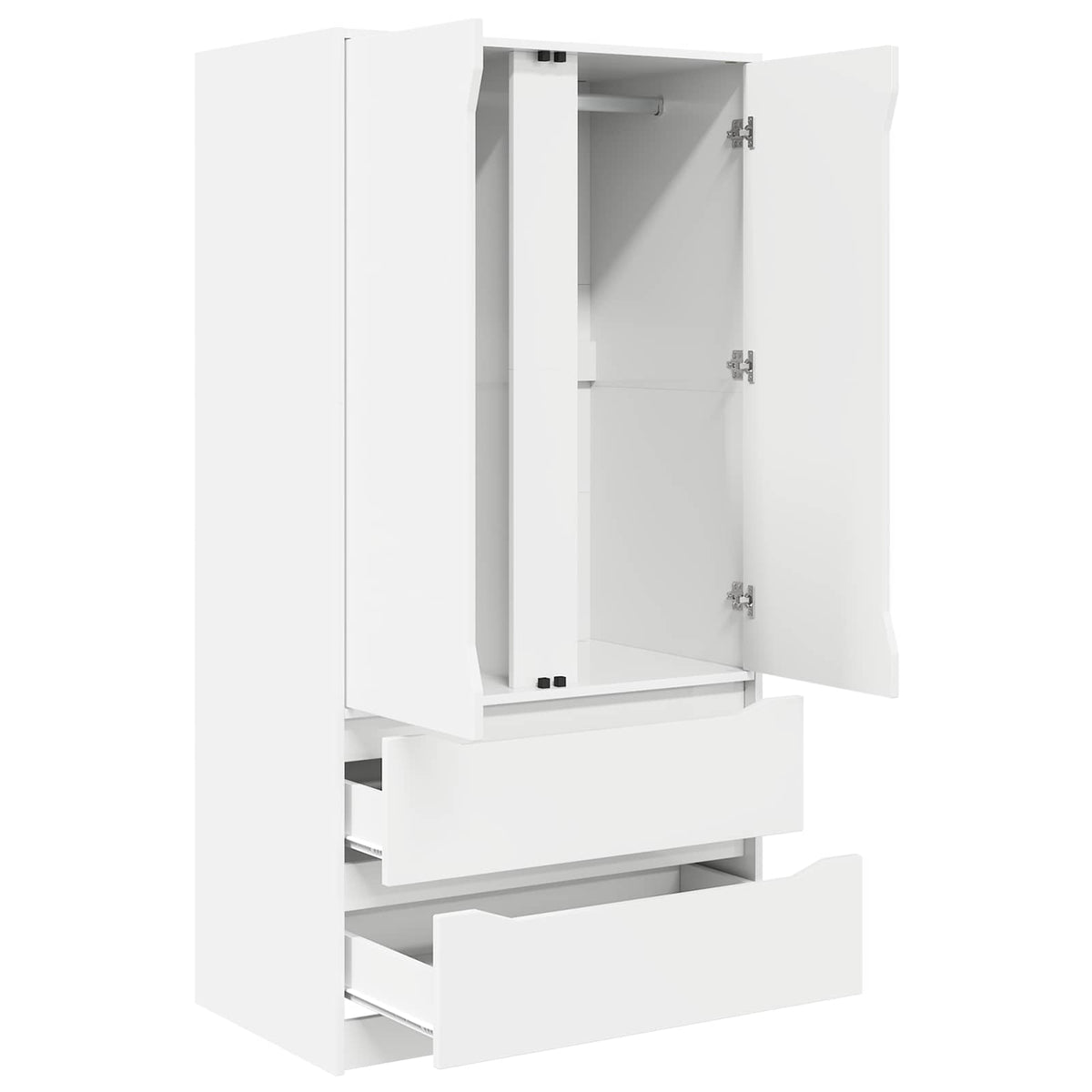 vidaXL Garderoba Biały 79,5 x 49 x 156 cm Drewno inżynieryjne