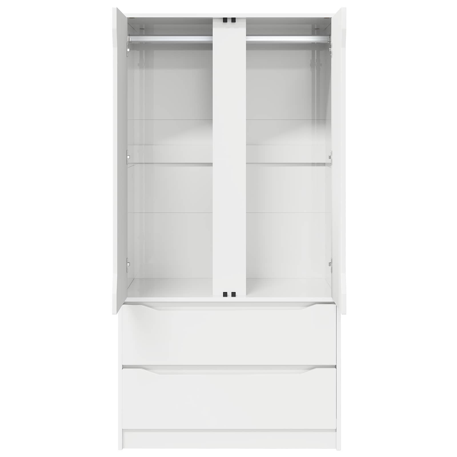 vidaXL Garderoba Biały 79,5 x 49 x 156 cm Drewno inżynieryjne