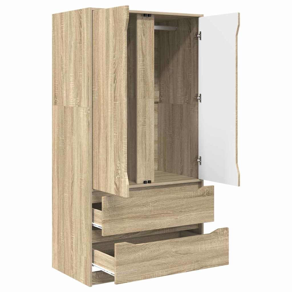 vidaXL Garderoba Dąb Sonoma 79,5 x 49 x 156 cm Drewno inżynieryjne