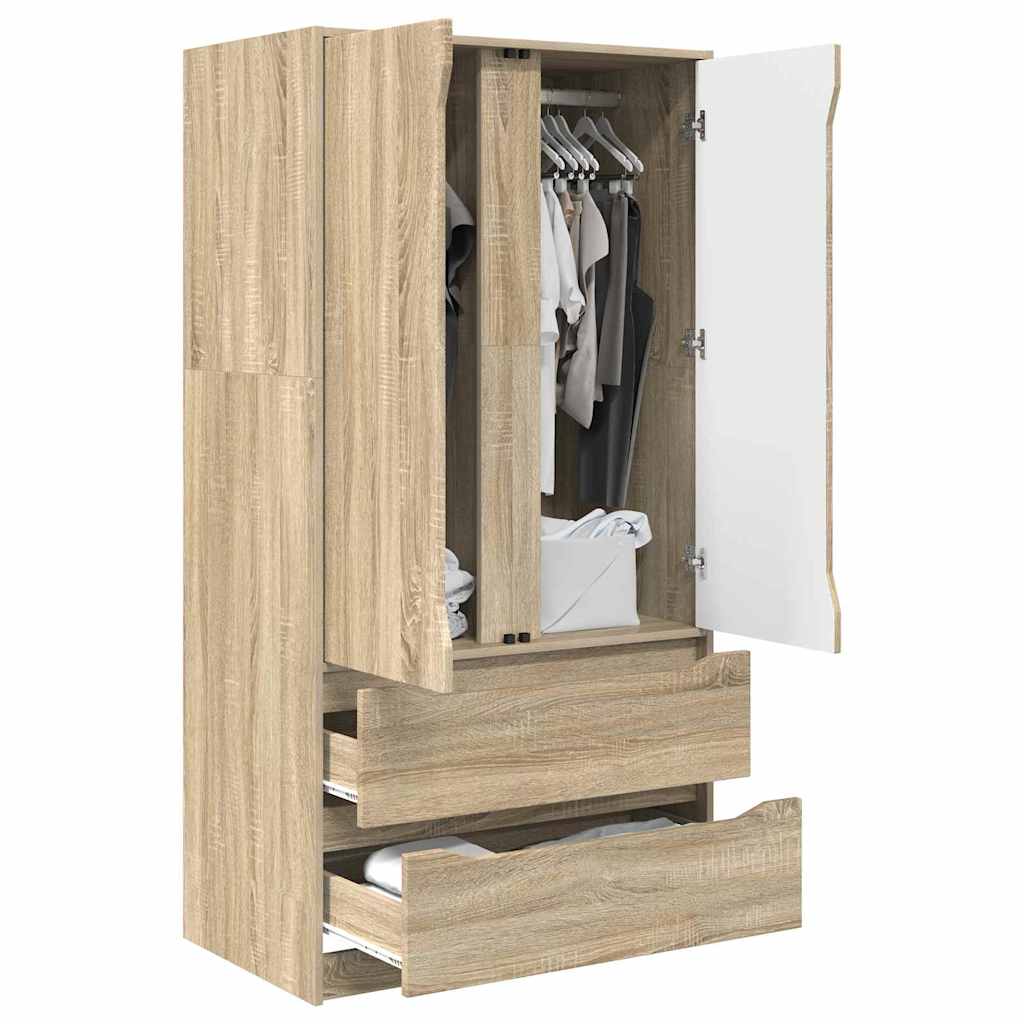 vidaXL Garderoba Dąb Sonoma 79,5 x 49 x 156 cm Drewno inżynieryjne