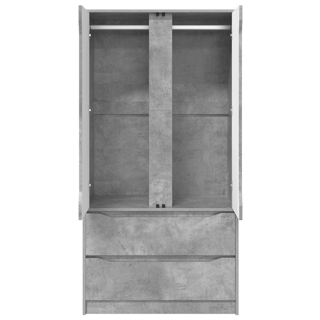 vidaXL Garderoba Betonowy Szary 79,5 x 49 x 156 cm Drewno inżynieryjne