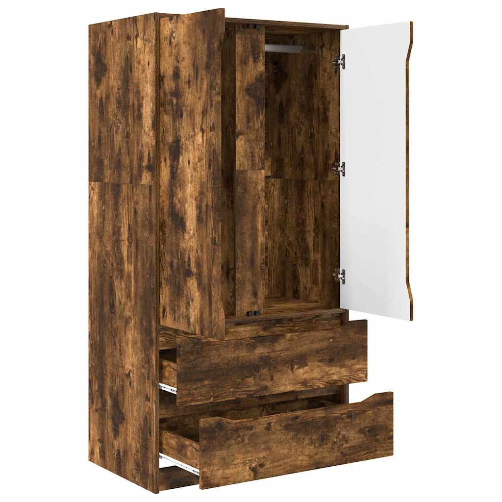 vidaXL Garderoba Dąb Wędzony 79,5 x 49 x 156 cm Drewno inżynieryjne