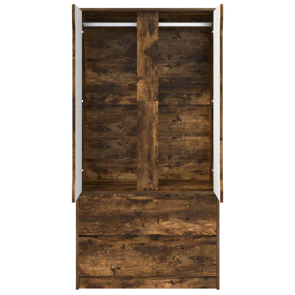 vidaXL Garderoba Dąb Wędzony 79,5 x 49 x 156 cm Drewno inżynieryjne