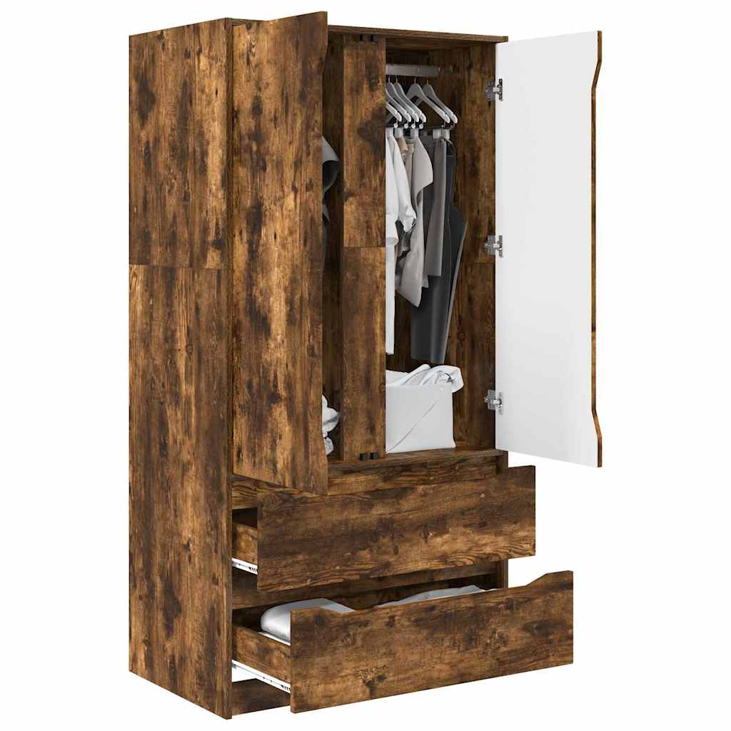 vidaXL Garderoba Dąb Wędzony 79,5 x 49 x 156 cm Drewno inżynieryjne