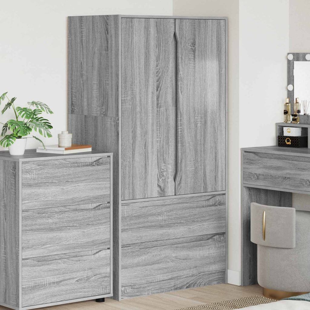 vidaXL Garderoba Szary Sonoma 79,5 x 49 x 156 cm Drewno inżynieryjne
