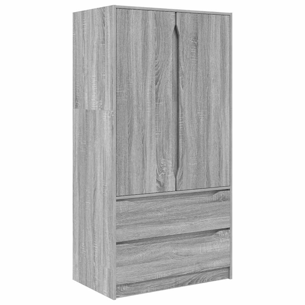 vidaXL Garderoba Szary Sonoma 79,5 x 49 x 156 cm Drewno inżynieryjne