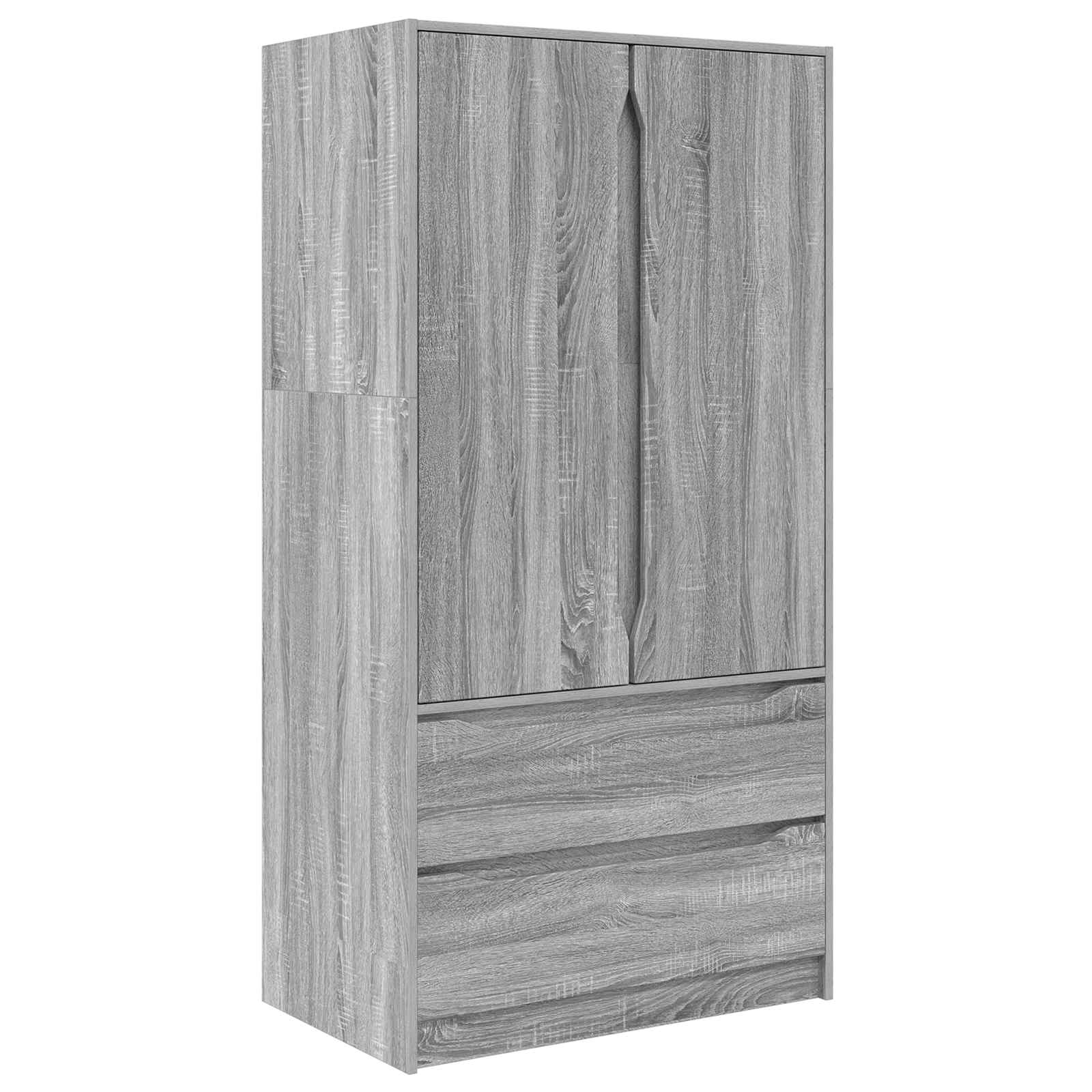 vidaXL Garderoba Szary Sonoma 79,5 x 49 x 156 cm Drewno inżynieryjne