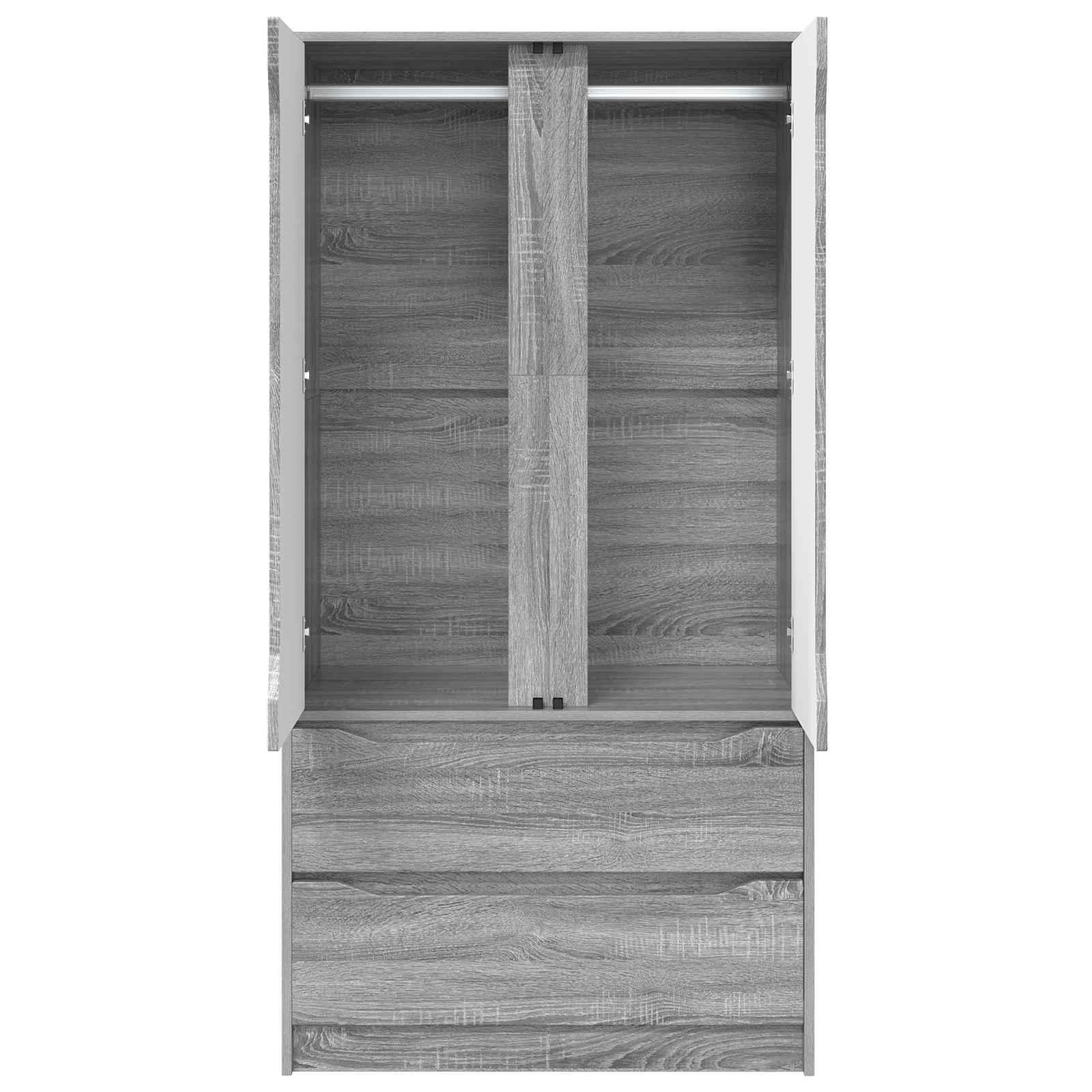 vidaXL Garderoba Szary Sonoma 79,5 x 49 x 156 cm Drewno inżynieryjne