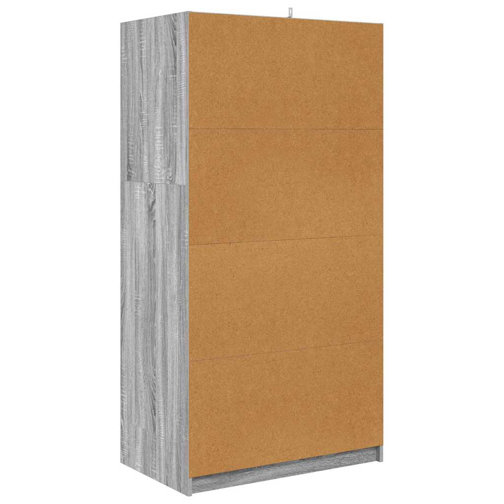 vidaXL Garderoba Szary Sonoma 79,5 x 49 x 156 cm Drewno inżynieryjne