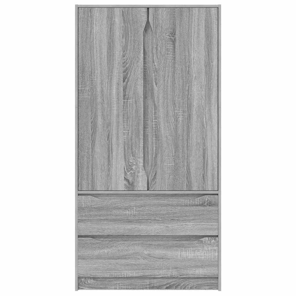 vidaXL Garderoba Szary Sonoma 79,5 x 49 x 156 cm Drewno inżynieryjne