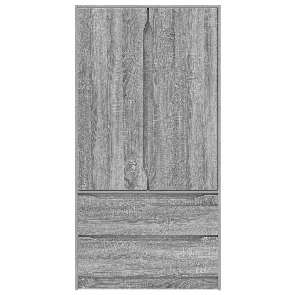 vidaXL Garderoba Szary Sonoma 79,5 x 49 x 156 cm Drewno inżynieryjne