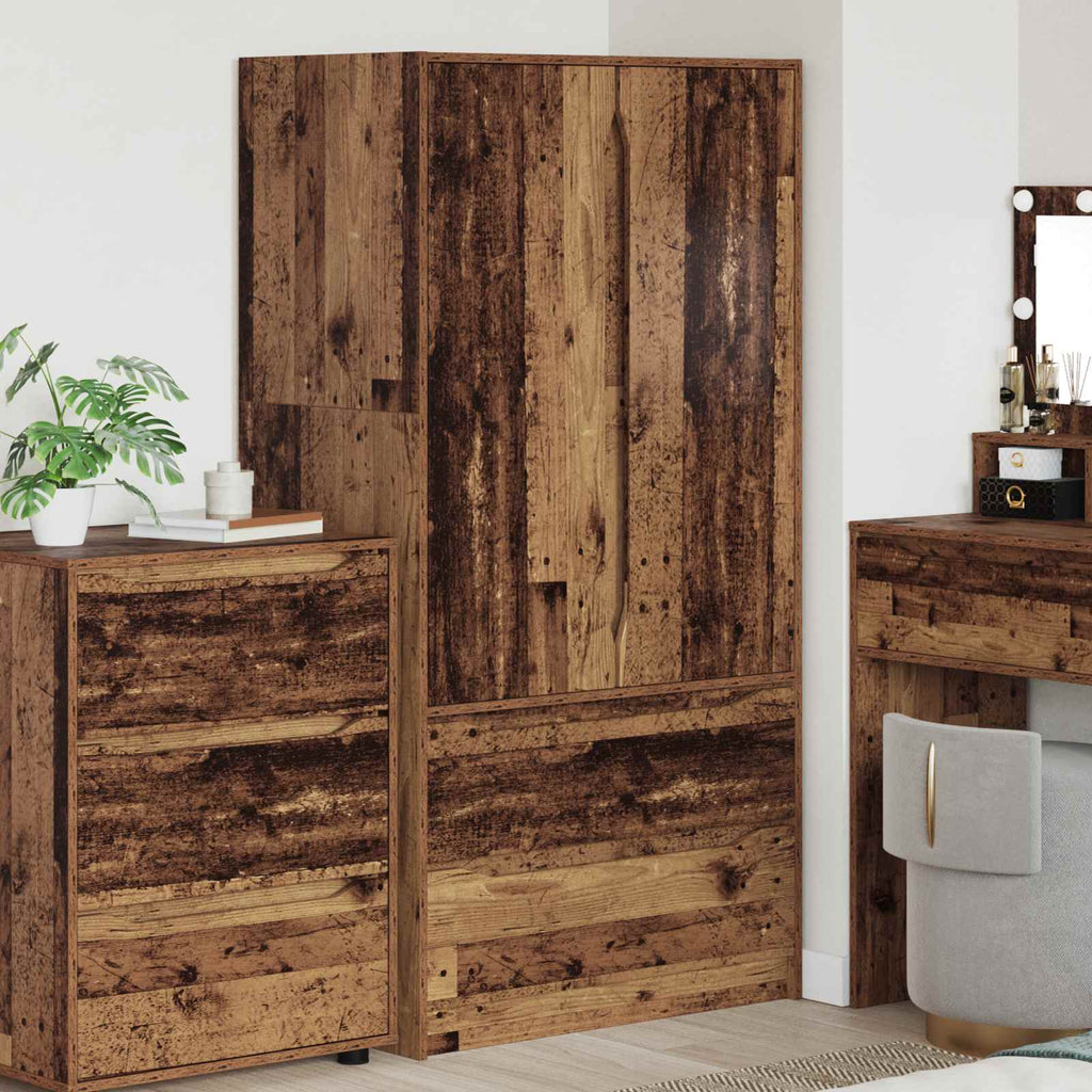 vidaXL Garderoba Stare drewno 79,5 x 49 x 156 cm Drewno inżynieryjne