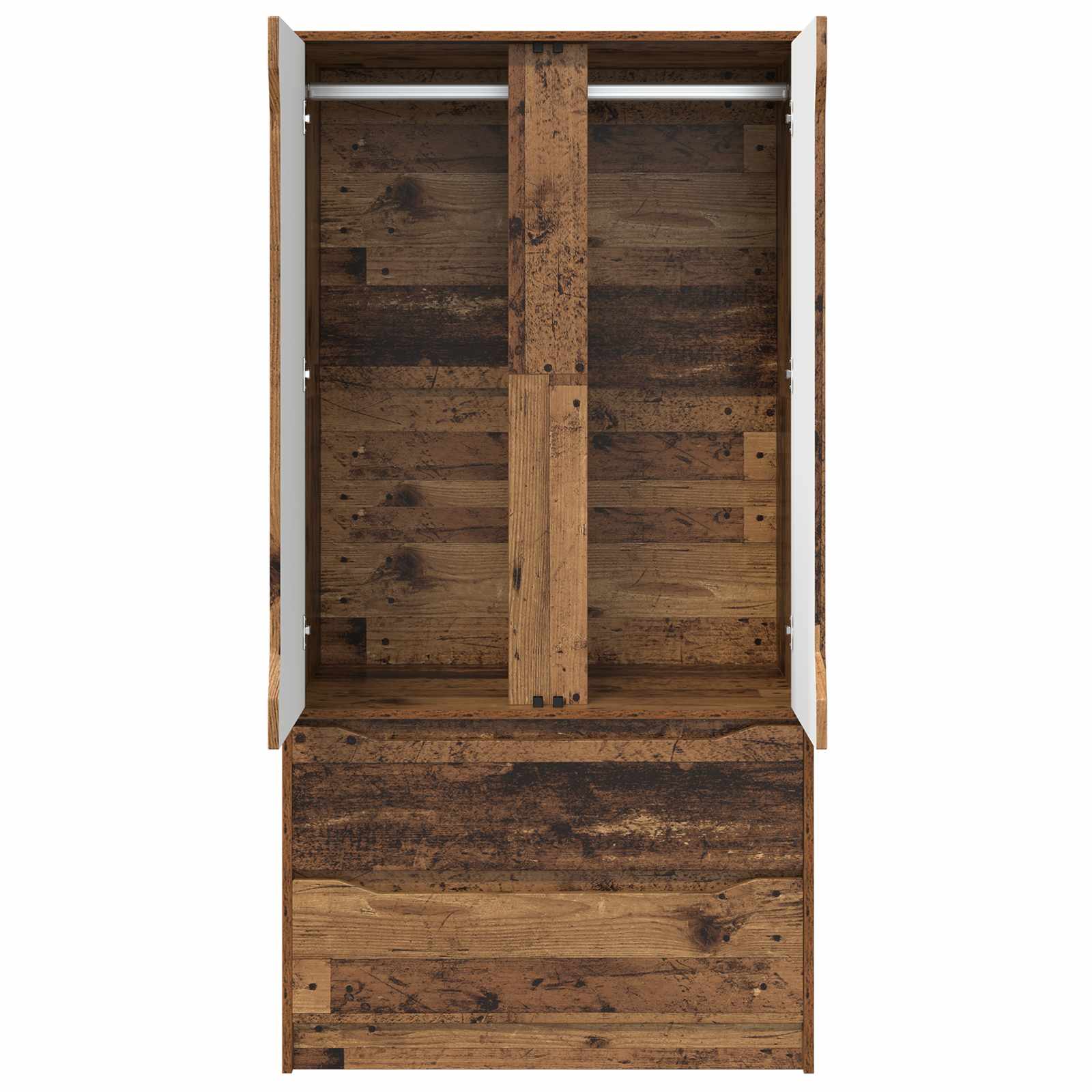 vidaXL Garderoba Stare drewno 79,5 x 49 x 156 cm Drewno inżynieryjne